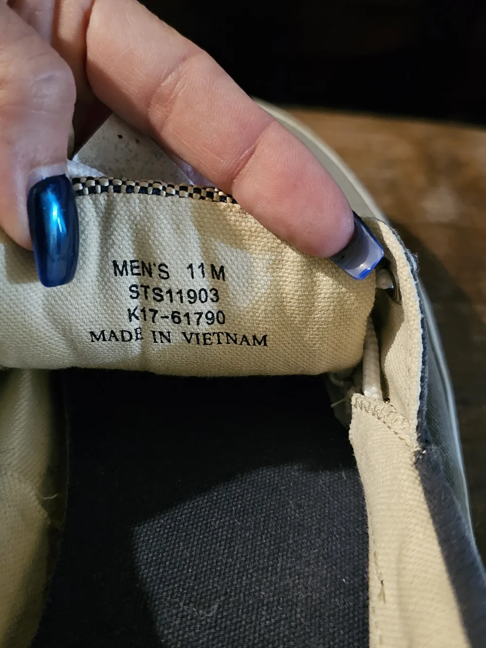 Sperry Classic Boat Shoe in Gray and Navy with White Laces